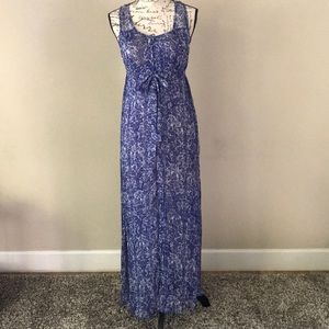 Blue paisley maxi dress